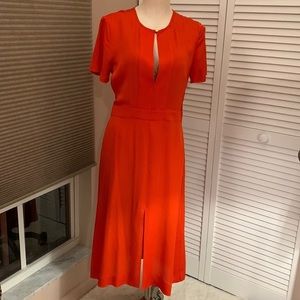 Michael Kors, Silk Maxi Dress, Front Slit Short Sleeve size 6